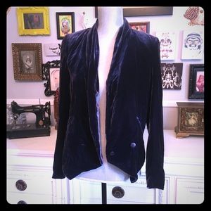 Royal Purple Velvet Slouchy Blazer